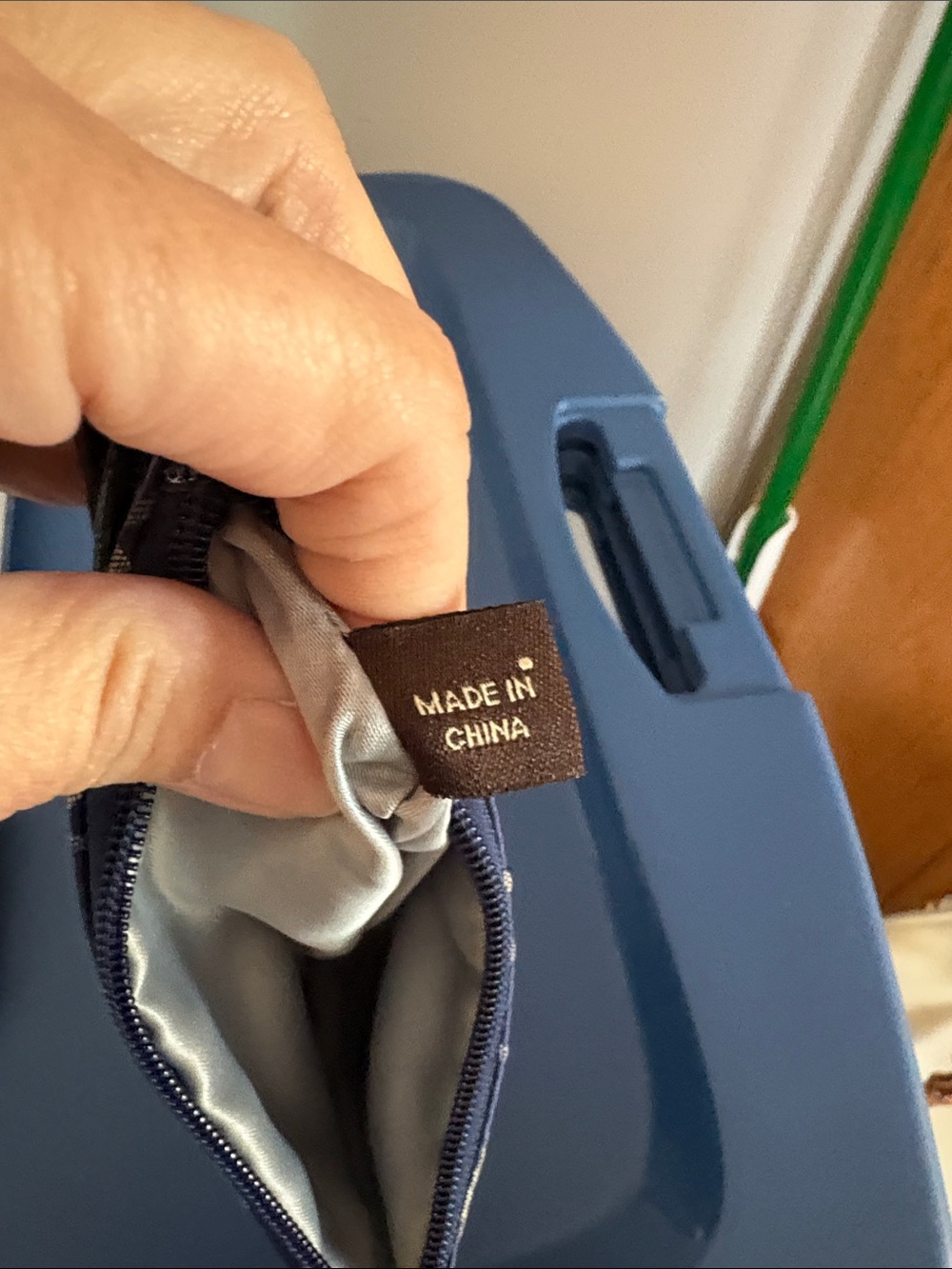 Coach Navy and Khaki Signature C Wristlet - Picture 7 of 10